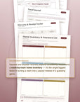Home, Life Admin & Travel Templates printable collection flat lay — Home Inventory & Insurance List template