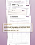 Gratitude & Mindset Practice Part 2 printable template collection flat lay — Ho'oponopono forgiveness practice template