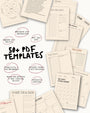 50+ Printable Productivity & Self-Growth Templates Pack