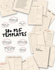 50+ Printable Productivity & Self-Growth Templates Pack