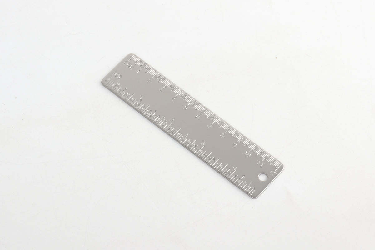 Solid brass ruler, silver-coated, included in the Maison Manifeste executive gift set